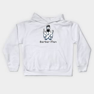 barber man Kids Hoodie